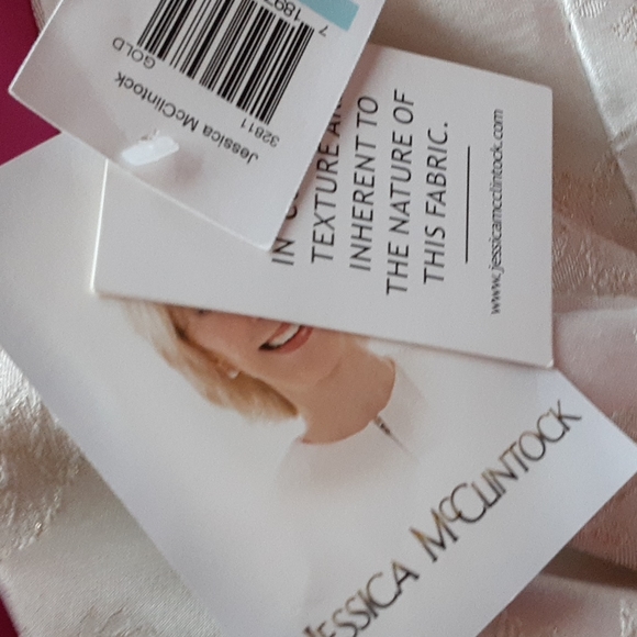 Jessica McClintock for Gunne Sax sz 5 Juniors cream and embossed prom dress NWT - Picture 9 of 10